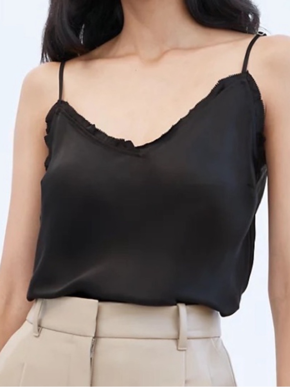 Wilfred Black Ruffle Camisole